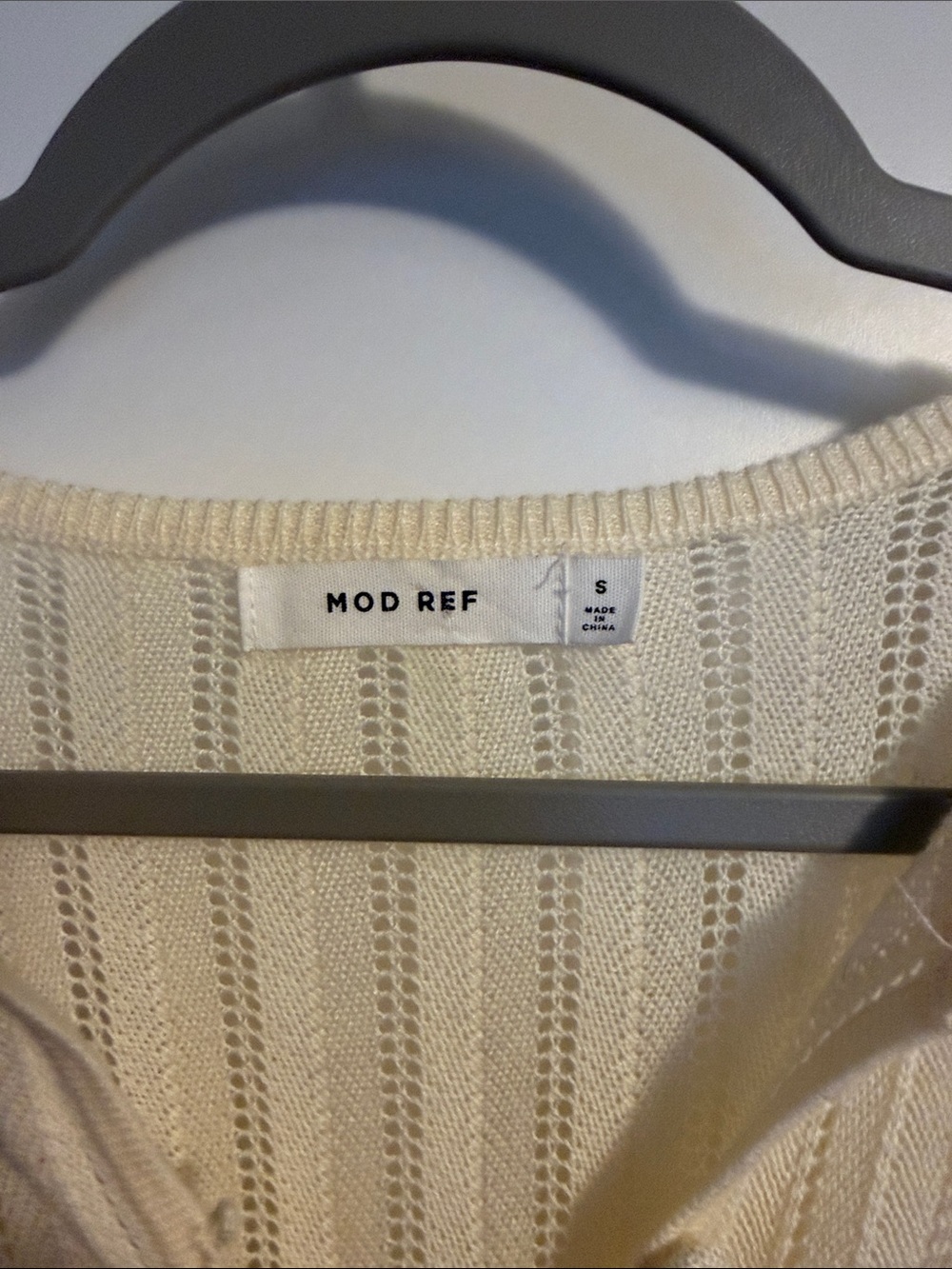 Cream Knit Button-Up Cardigan - Picture 2 of 5